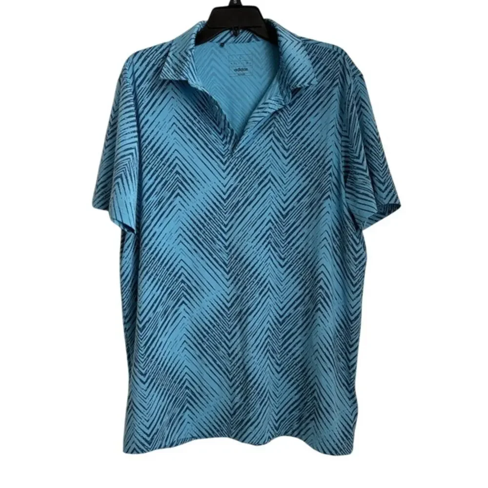 NWOT Adidas Men's Ultimate365 Allover Print Golf Performance Polo Shirt Size L